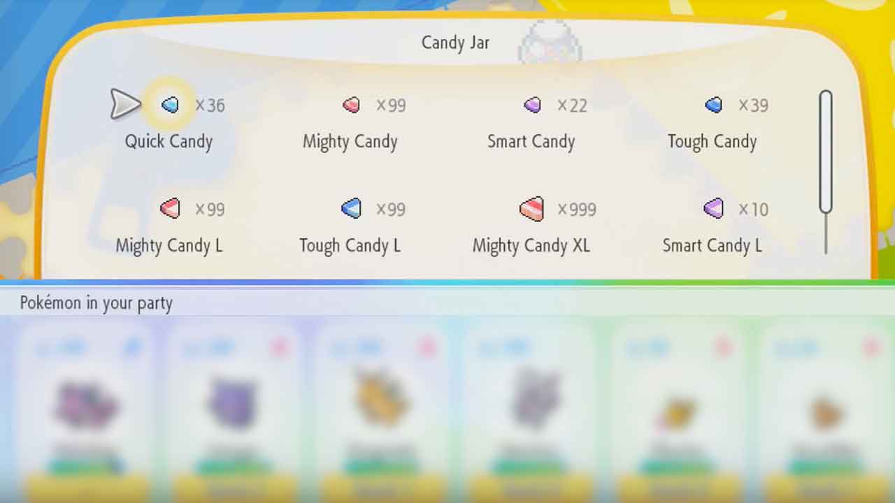 Pokemon Candy Types