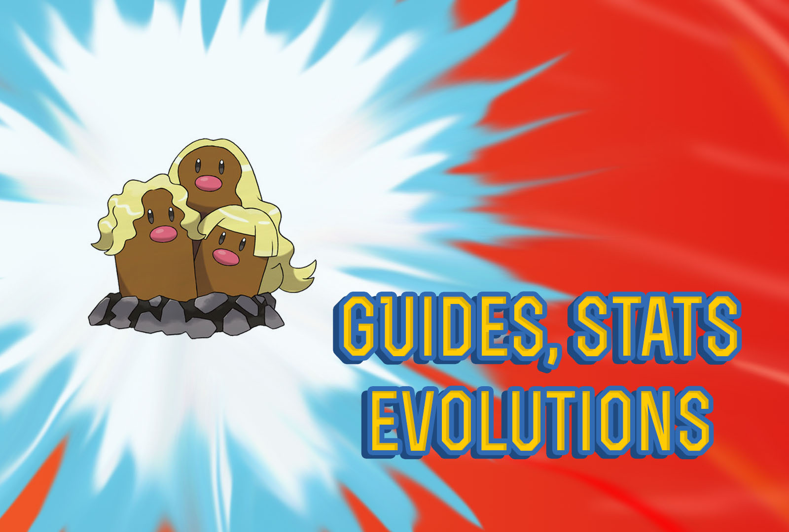 pokemon lets go Alolan Dugtrio Guide, Stats & Evolutions